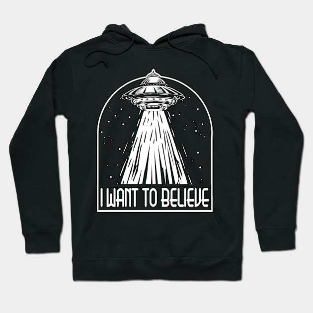 I Want to Believe Alien UFO's Beam Me Up Hoodie by markz66